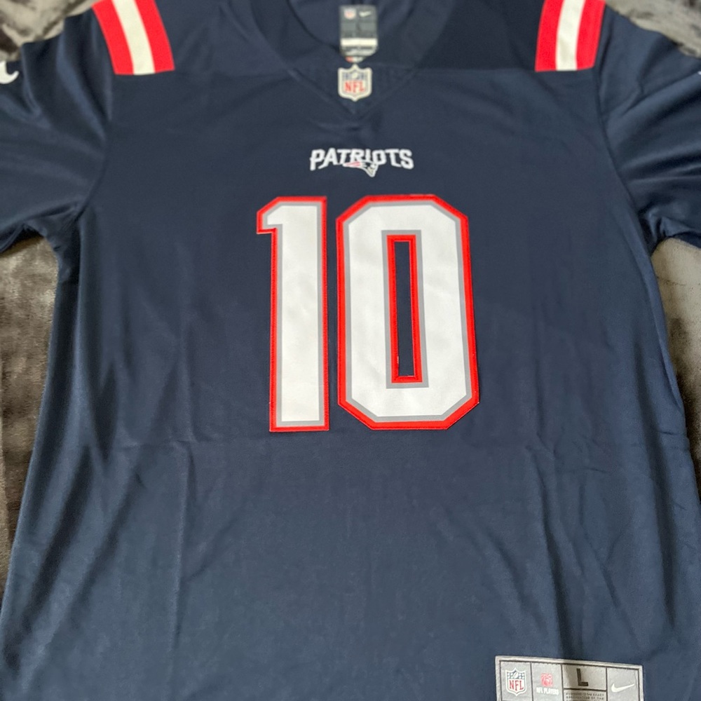 Mac Jones L Navy New England Authentic NFL jersey